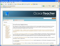 OceanTeacher home page, new version